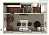 575 sf Floor Plan